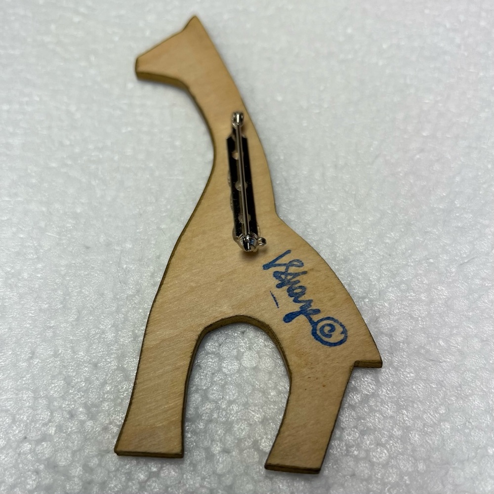 Large, vintage GIRAFFE pin brooch. - Picture 5 of 10